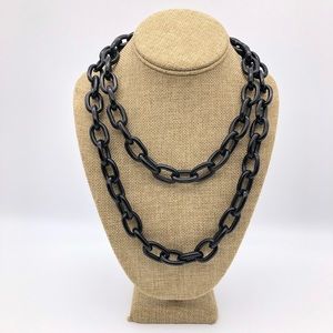 Vintage Black Plastic Chain Necklace/Belt